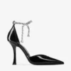 スティービー 100 ブラック パテントレザー パンプス