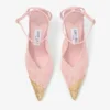 メタルレースディテールをあしらった「ファイズ 100 ローズ」jimmy choo レースパンプス