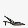 アミタ 45 ブラック jimmy choo レース＆スパッツォラート パンプス