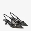 アミタ 45 ブラック jimmy choo レース＆スパッツォラート パンプス