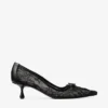 スカーレット 50 ブラック jimmy choo レースパンプス