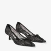 スカーレット 50 ブラック jimmy choo レースパンプス