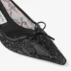 スカーレット 50 ブラック jimmy choo レースパンプス