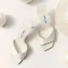 スカイ 70 アイボリー サテンサンダル