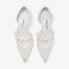 オーレリー 85 アイボリー jimmy choo レースパンプス（パール装飾付き）