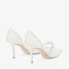 オーレリー 85 アイボリー jimmy choo レースパンプス（パール装飾付き）
