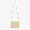 カーブ クラッチ バターミルク キルティング Biker レザー クラッチ