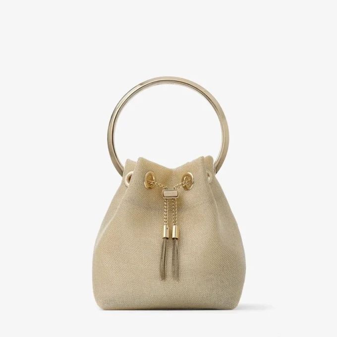 Bon Bon シャンパン メタリックメッシュバッグ
