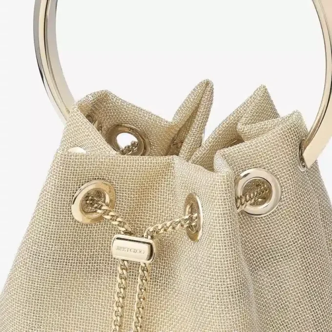 Bon Bon シャンパン メタリックメッシュバッグ