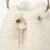 メタルハンドル付き Bon Bon ナチュラル バケットバッグ