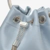 Bon Bon アイスブルー サテン バケットバッグ
