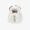 Bon Bon アイボリーサテン バケットバッグ（ペタル刺繍入り）