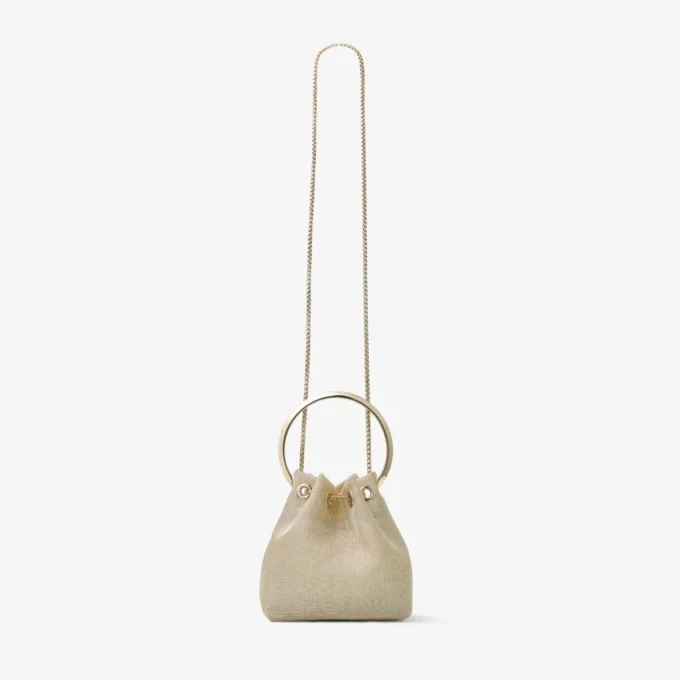 Bon Bon シャンパン メタリックメッシュバッグ