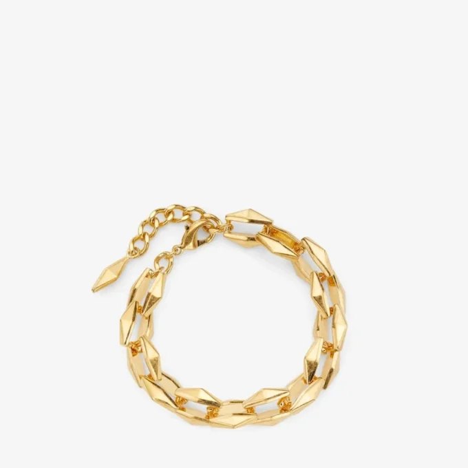 Diamondチェーンブレスレット ゴールド仕上げのDiamondチェーンブレスレット