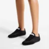 サニーF ブラックレザーミックスとjimmy choo レースアップローカットスニーカー