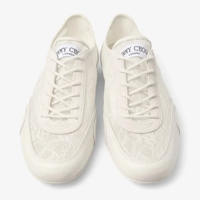 サニー F ラテ レザーミックス＆jimmy choo レース ローカットスニーカー