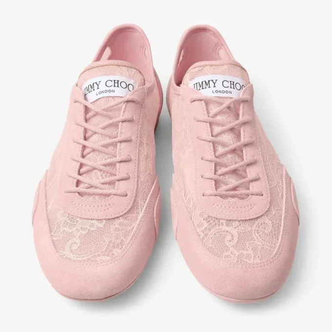 サニーF ローズ レザーミックス＆jimmy choo レースアップ ローカットトレーナー