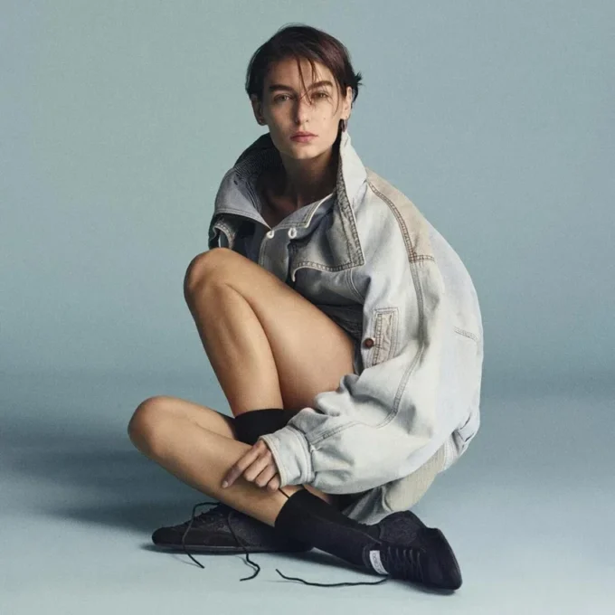 サニーF ブラックレザーミックスとjimmy choo レースアップローカットスニーカー