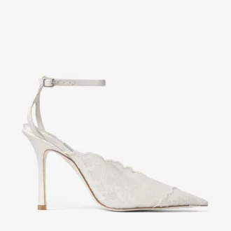 Faiz 100 アイボリー jimmy choo レースパンプス