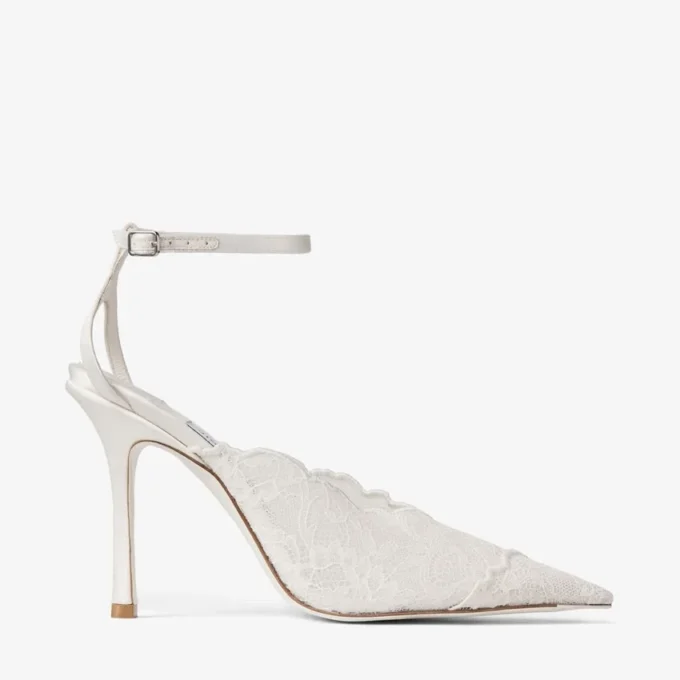 Faiz 100 アイボリー jimmy choo レースパンプス