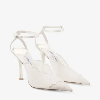 Faiz 100 アイボリー jimmy choo レースパンプス