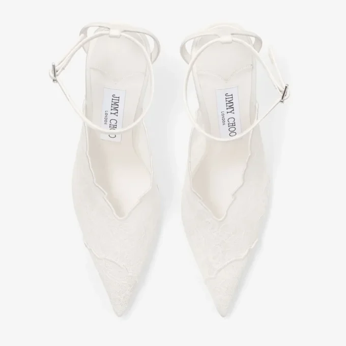 Faiz 100 アイボリー jimmy choo レースパンプス
