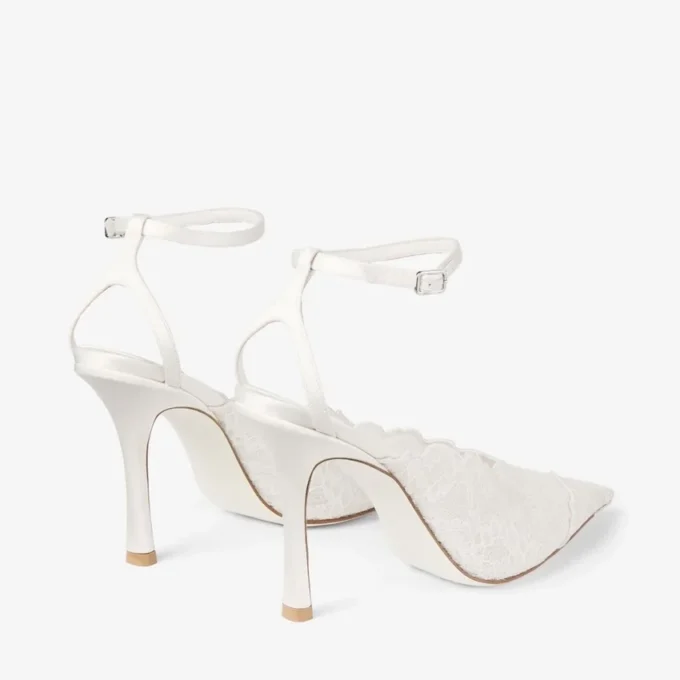 Faiz 100 アイボリー jimmy choo レースパンプス