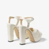 Heloise 120 ラテ ナッパレザー プラットフォームサンダル
