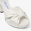 Heloise 80 ラテ ナッパレザー プラットフォームサンダル