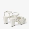 Heloise 80 ラテ ナッパレザー プラットフォームサンダル