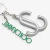 Jc マルチチャーム シルバー＆グリーン メタリック ナッパ スターロゴ バッグチャーム