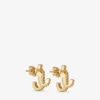 JCスタッド ゴールド仕上げメタル JCスタッドピアス（スワロフスキークリスタル付き）