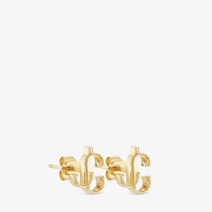Jc ミニスタッド ゴールド仕上げメタル Jc ミニスタッドピアス