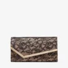 エミー ブラック＆バレエピンク jimmy choo レースクラッチバッグ