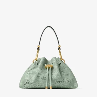 シンチ・スモール・ヴェルデジミー・jimmy choo パーフォレーテッドレザー レース ショルダーバッグ