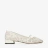 エリサ・バレリーナ・ラテ jimmy choo パーフォレーテッド・ナッパ・レース・バレリーナ・パンプス