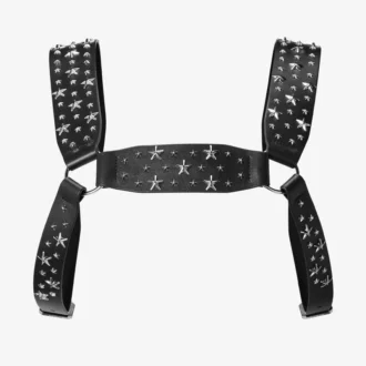 jimmy choo ノワール ケイ・ニノミヤ オールスターズ ハーネス ブラック スムースカーフレザー ハーネス（メタル製マルチスター装飾付き）