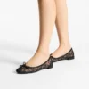 スカーレット・バレリーナ ブラック jimmy choo レースアップ・バレリーナ・フラット
