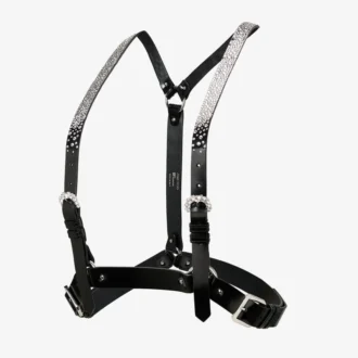 jimmy choo ノワール ケイ・ニノミヤ クリスタル ハーネス ブラック 光沢レザー ハーネス（クリスタルホットフィックス装飾）