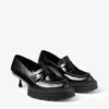 jimmy choo ノワール ケイ・ニノミヤ マキシローファー  ブラック ポリッシュカーフレザー ローファー