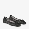 スカーレット・バレリーナ ブラック jimmy choo レースアップ・バレリーナ・フラット
