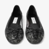 スカーレット・バレリーナ ブラック jimmy choo レースアップ・バレリーナ・フラット
