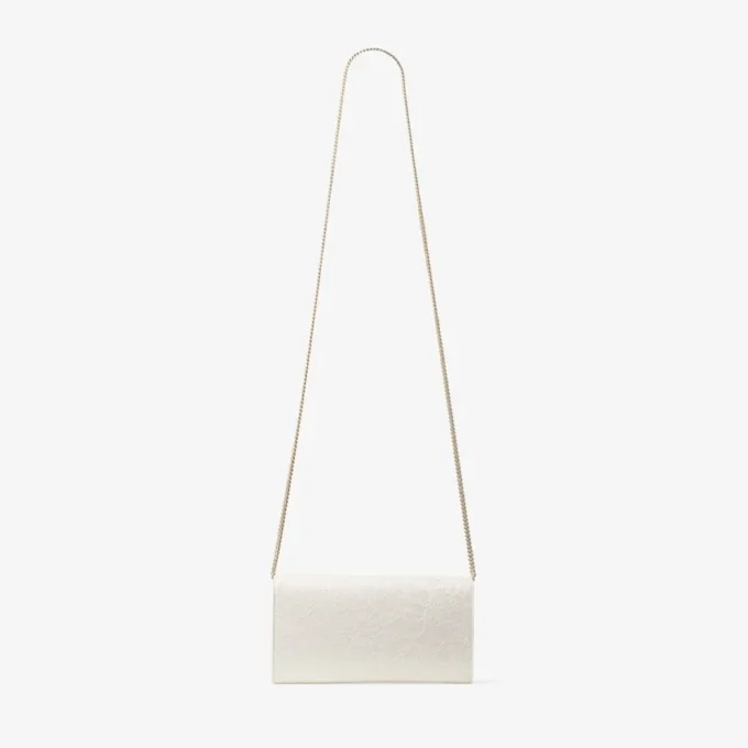 エミー アイボリー jimmy choo レース クラッチバッグ