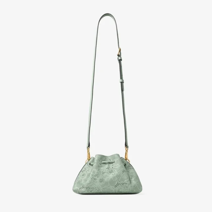 シンチ・スモール・ヴェルデジミー・jimmy choo パーフォレーテッドレザー レース ショルダーバッグ