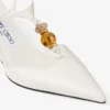 Lauri 50 ラテミックス ナッパレザー スリングバック（ビーズ付き）