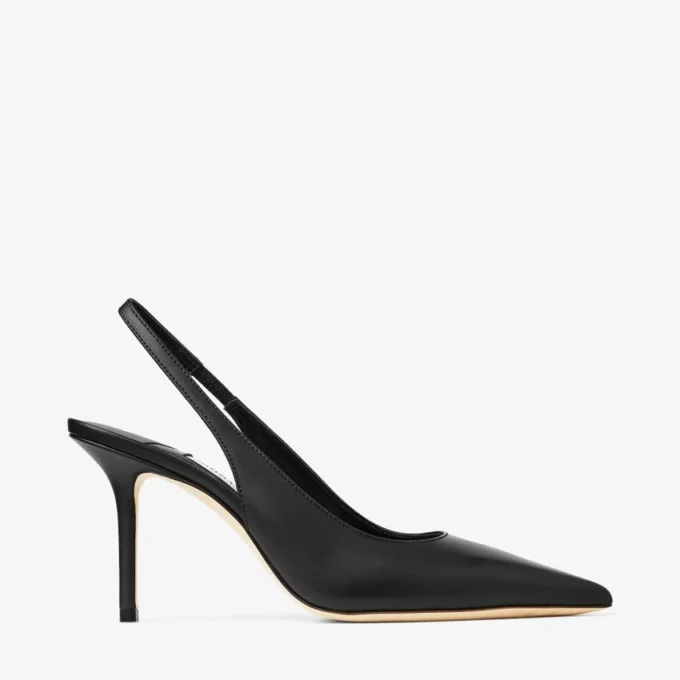 Love Sling Back 85 ブラック カーフレザー スリングバック
