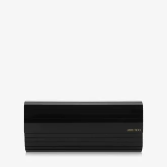 スイーティー ブラック アクリル クラッチバッグ（ゴールドチェーンストラップ付き）