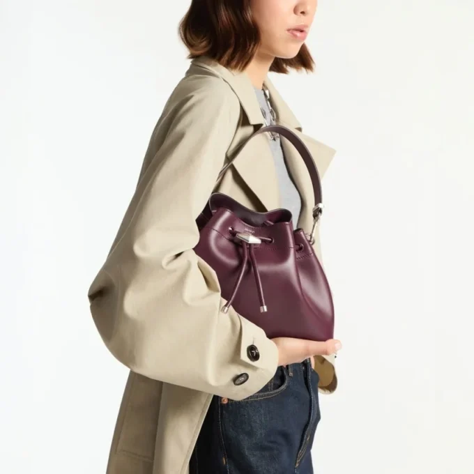 シンチ ミディアム ガーネット レザー ショルダーバッグ