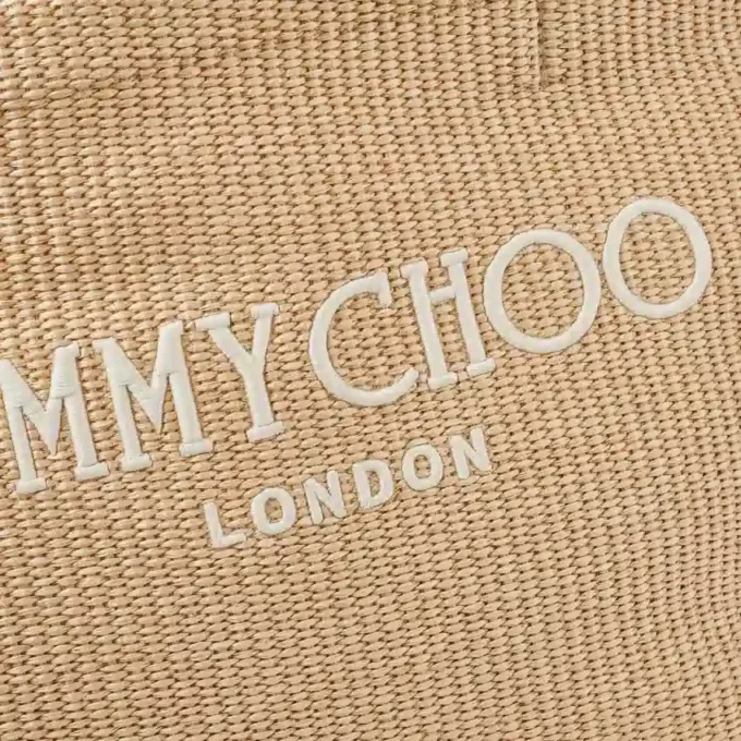ビーチトート イースト・ウエスト ナチュラルラフィア 刺繍トートバッグ