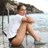 クリスタル装飾付き ジェリー ライト ヴェルデ ジェリー バレリーナフラット